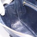 GUCCI GG Supreme Shoulder Bag PVC Navy Gold Auth ka5710-18