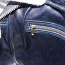 GUCCI GG Supreme Shoulder Bag PVC Navy Gold Auth ka5710-19