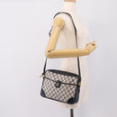 GUCCI GG Supreme Shoulder Bag PVC Navy Gold Auth ka5710-21
