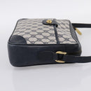GUCCI GG Supreme Shoulder Bag PVC Navy Gold Auth ka5710-4