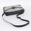 GUCCI GG Supreme Shoulder Bag PVC Navy Gold Auth ka5710-7