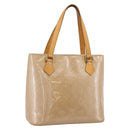 LOUIS VUITTON Monogram Vernis Houston Hand Bag Noisette M91340 LV Auth ka5711-1
