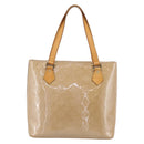 LOUIS VUITTON Monogram Vernis Houston Hand Bag Noisette M91340 LV Auth ka5711-2