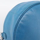 BALENCIAGA Air Hobo Hand Bag Leather 2way Blue Silver 466844 Auth ka5712A-13