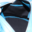 BALENCIAGA Air Hobo Hand Bag Leather 2way Blue Silver 466844 Auth ka5712A-21