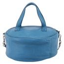 BALENCIAGA Air Hobo Hand Bag Leather 2way Blue Silver 466844 Auth ka5712A-3