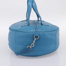 BALENCIAGA Air Hobo Hand Bag Leather 2way Blue Silver 466844 Auth ka5712A-5