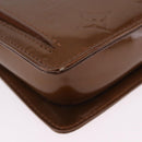 LOUIS VUITTON Monogram Vernis Motto Accessory Pouch Bronze M91138 LV Auth ka5713-10