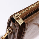 LOUIS VUITTON Monogram Vernis Motto Accessory Pouch Bronze M91138 LV Auth ka5713-14