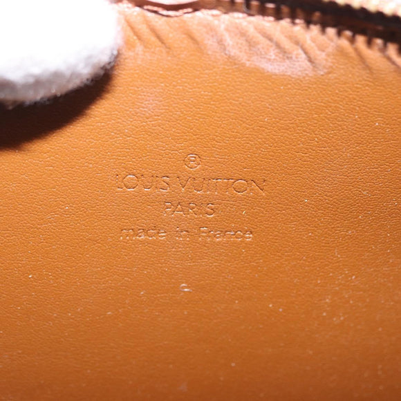 LOUIS VUITTON Monogram Vernis Motto Accessory Pouch Bronze M91138 LV Auth ka5713