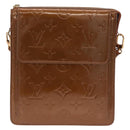 LOUIS VUITTON Monogram Vernis Motto Accessory Pouch Bronze M91138 LV Auth ka5713-2