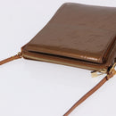LOUIS VUITTON Monogram Vernis Motto Accessory Pouch Bronze M91138 LV Auth ka5713-6