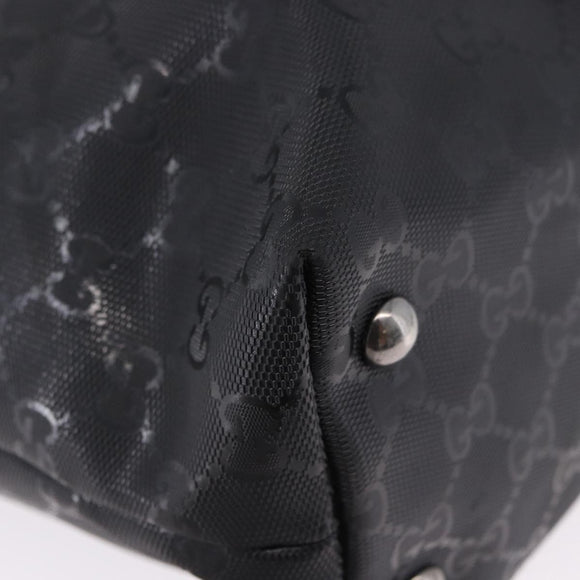 GUCCI GG Implementation Tote Bag PVC Black Silver 229848 Auth ka5714A