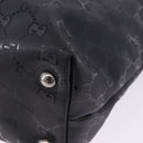 GUCCI GG Implementation Tote Bag PVC Black Silver 229848 Auth ka5714A-11