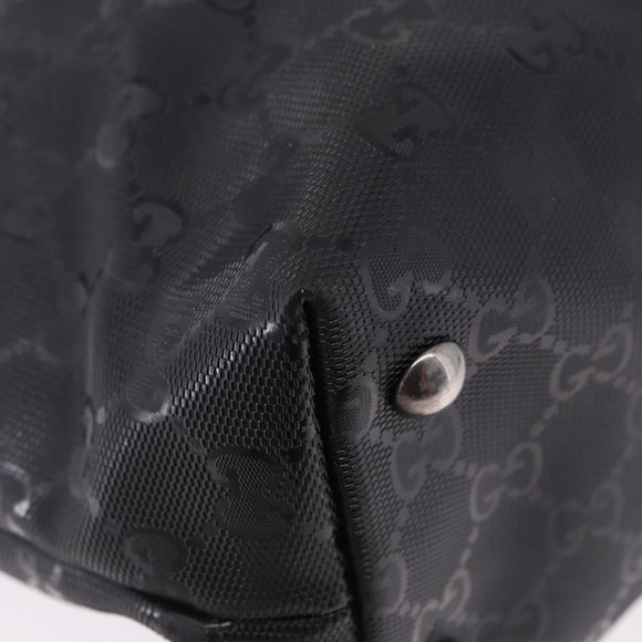GUCCI GG Implementation Tote Bag PVC Black Silver 229848 Auth ka5714A