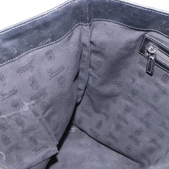 GUCCI GG Implementation Tote Bag PVC Black Silver 229848 Auth ka5714A