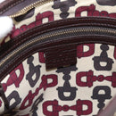 GUCCI GG Canvas Sherry Line Shoulder Bag Beige Gold 144388 Auth ka5715A-16