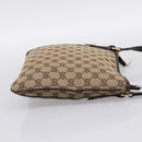 GUCCI GG Canvas Sherry Line Shoulder Bag Beige Gold 144388 Auth ka5715A-5