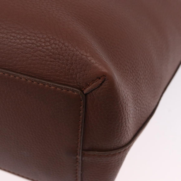 BURBERRY Tote Bag Leather Brown Auth ka5716