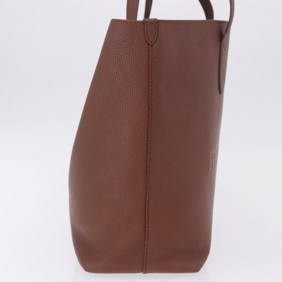 BURBERRY Tote Bag Leather Brown Auth ka5716