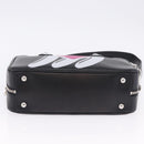 PRADA Hand Bag Leather 2way Black Silver Auth ka5717M-5