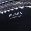 PRADA Hand Bag Leather 2way Black Silver Auth ka5717M-23