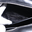 PRADA Hand Bag Leather 2way Black Silver Auth ka5717M-28
