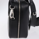 PRADA Hand Bag Leather 2way Black Silver Auth ka5717M-4