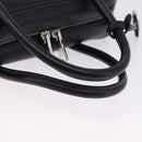 PRADA Hand Bag Leather 2way Black Silver Auth ka5717M-7