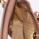 GUCCI Bamboo Hand Bag Suede Brown Gold 000 123 0316 Auth ka5718-18