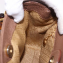 GUCCI Bamboo Hand Bag Suede Brown Gold 000 123 0316 Auth ka5718-19