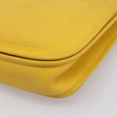 HERMES Evelyn 3PM Shoulder Bag Taurillon Clemence Leather Yellow Auth ka5719SAV-12