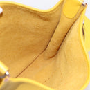 HERMES Evelyn 3PM Shoulder Bag Taurillon Clemence Leather Yellow Auth ka5719SAV-15
