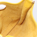 HERMES Evelyn 3PM Shoulder Bag Taurillon Clemence Leather Yellow Auth ka5719SAV-16