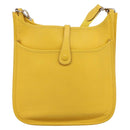HERMES Evelyn 3PM Shoulder Bag Taurillon Clemence Leather Yellow Auth ka5719SAV-3
