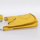 HERMES Evelyn 3PM Shoulder Bag Taurillon Clemence Leather Yellow Auth ka5719SAV-4