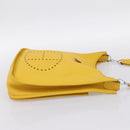 HERMES Evelyn 3PM Shoulder Bag Taurillon Clemence Leather Yellow Auth ka5719SAV-5