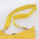 HERMES Evelyn 3PM Shoulder Bag Taurillon Clemence Leather Yellow Auth ka5719SAV-8