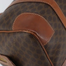 CELINE Macadam Canvas Hand Bag PVC Leather Brown Gold Auth ka572-13