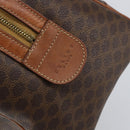 CELINE Macadam Canvas Hand Bag PVC Leather Brown Gold Auth ka572-14