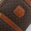 CELINE Macadam Canvas Hand Bag PVC Leather Brown Gold Auth ka572-15