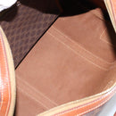 CELINE Macadam Canvas Hand Bag PVC Leather Brown Gold Auth ka572-17