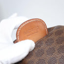 CELINE Macadam Canvas Hand Bag PVC Leather Brown Gold Auth ka572-22