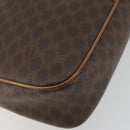 CELINE Macadam Canvas Shoulder Bag PVC Leather Brown Gold Auth ka5720A-15