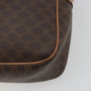 CELINE Macadam Canvas Shoulder Bag PVC Leather Brown Gold Auth ka5720A-16