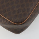 CELINE Macadam Canvas Shoulder Bag PVC Leather Brown Gold Auth ka5720A-17