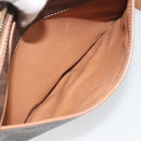 CELINE Macadam Canvas Shoulder Bag PVC Leather Brown Gold Auth ka5720A-23
