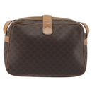 CELINE Macadam Canvas Shoulder Bag PVC Leather Brown Gold Auth ka5720A-2