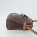CELINE Macadam Canvas Shoulder Bag PVC Leather Brown Gold Auth ka5720A-3