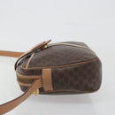 CELINE Macadam Canvas Shoulder Bag PVC Leather Brown Gold Auth ka5720A-4